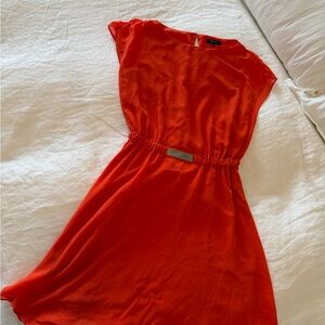 RW&CO. Bright Red Belted Mini Dress